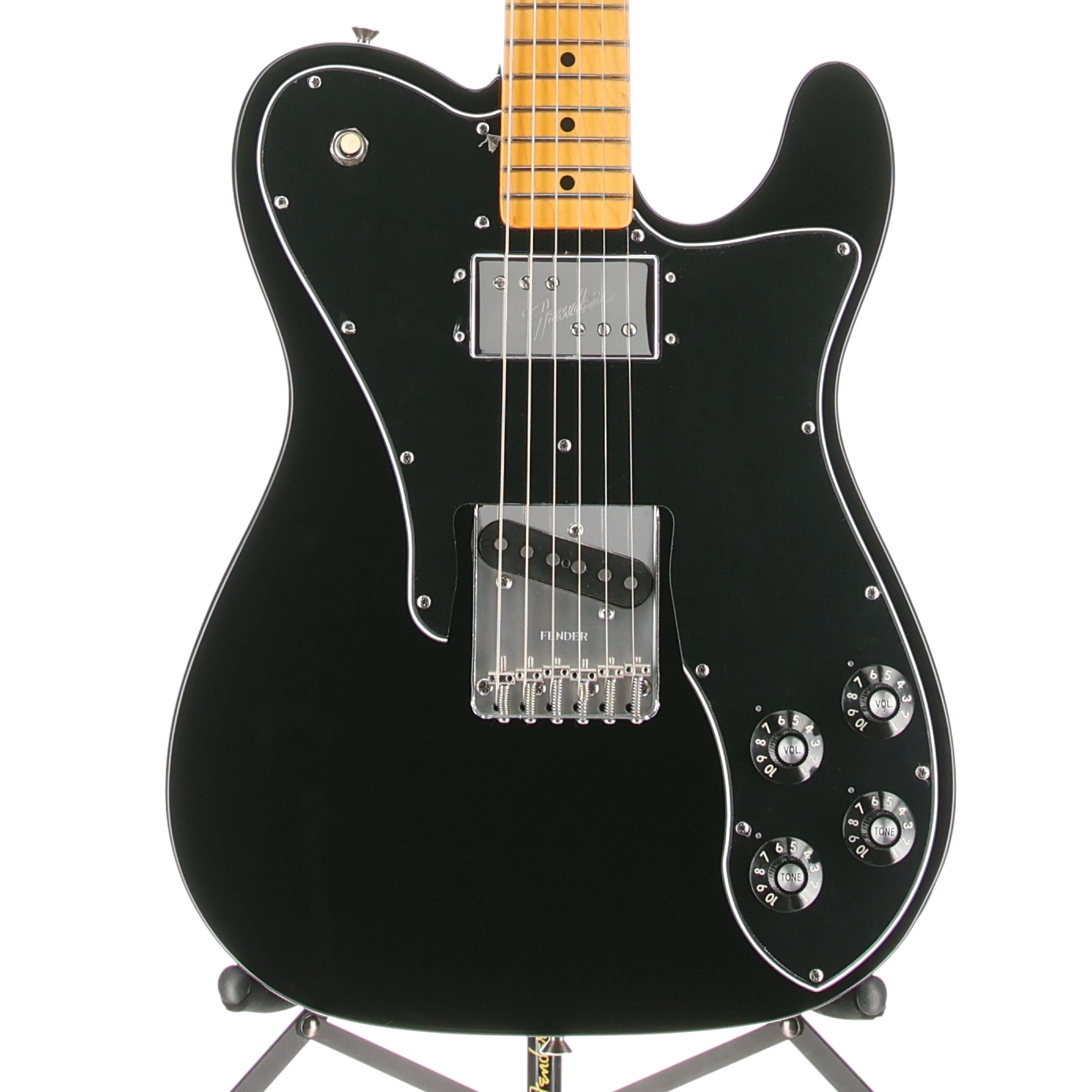 Fender American Vintage II 1977 Telecaster Custom, Maple Fingerboard, Black (E1) (30759)