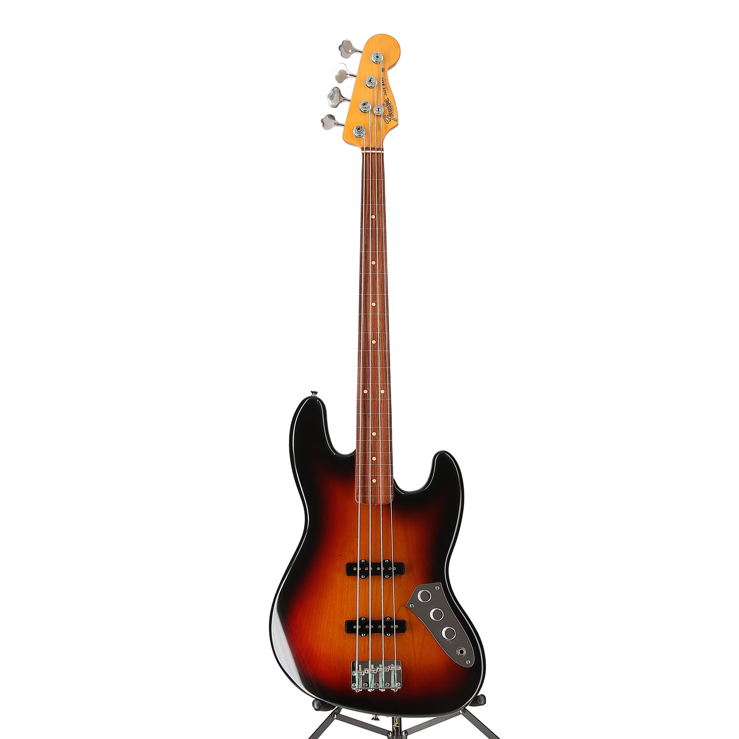 Fender Jaco Pastorius Jazz Bass, Fretless, Pau Ferro Fingerboard, 3-Color Sunburst (T4) (04231)