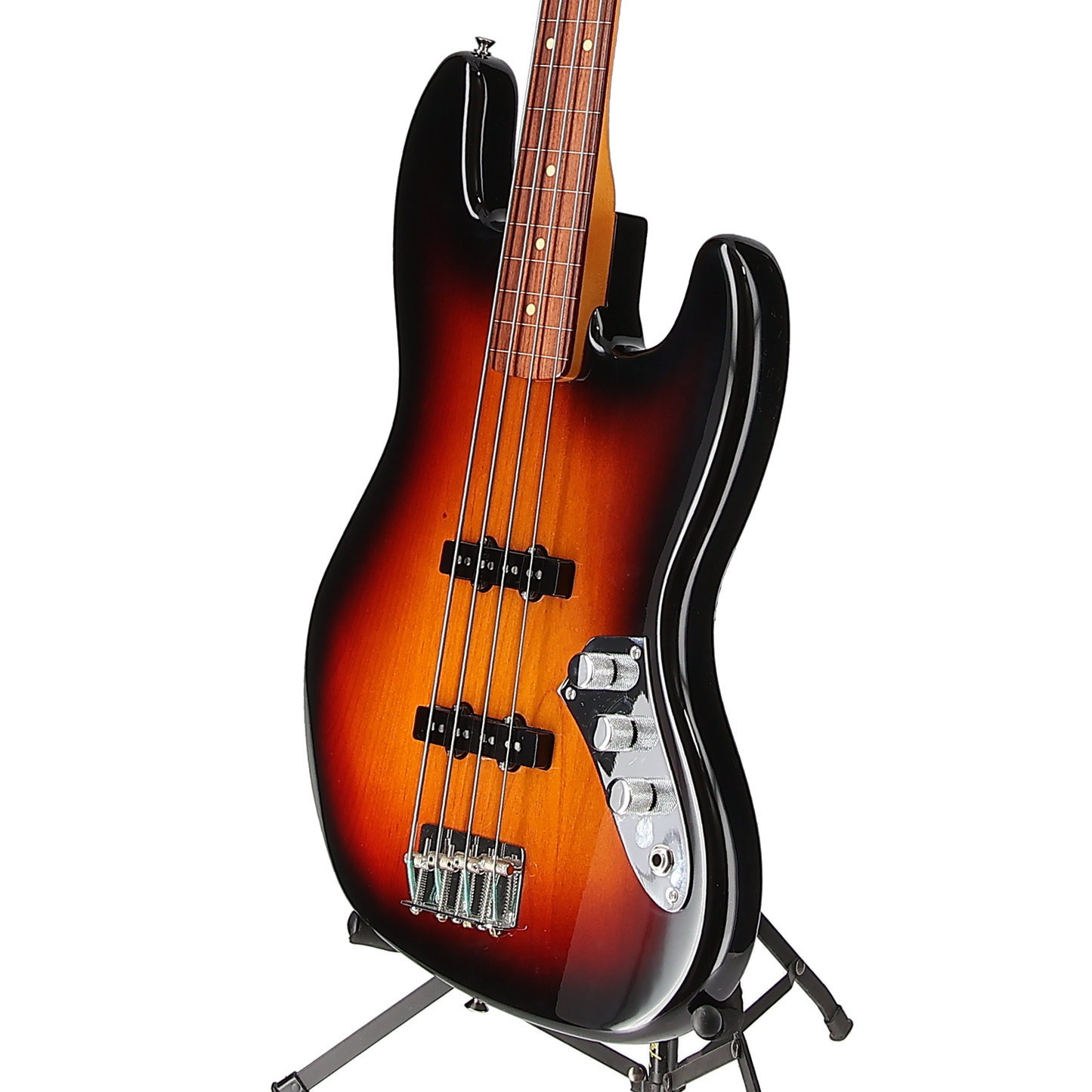 Fender Jaco Pastorius Jazz Bass, Fretless, Pau Ferro Fingerboard, 3-Color Sunburst (T4) (04231)