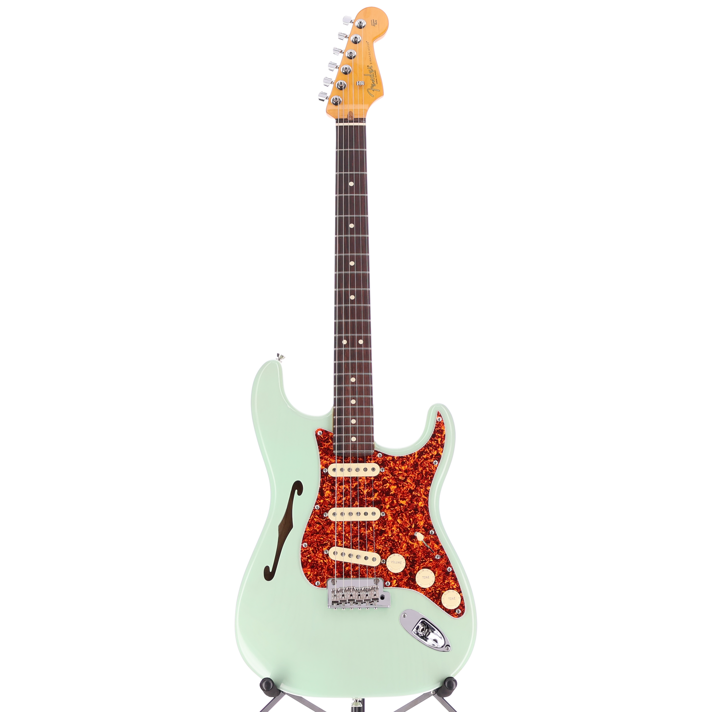 Fender American Professional II Stratocaster Thinline, Rosewood Fingerboard, Transparent Surf Green (P1) (23351)