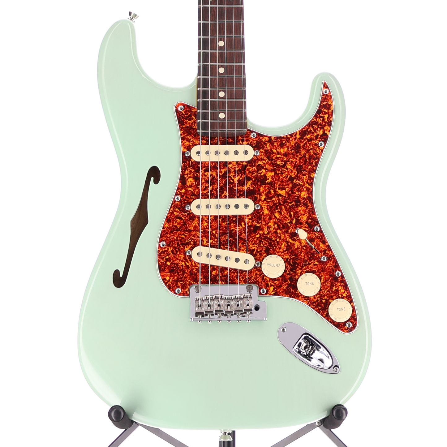 Fender American Professional II Stratocaster Thinline, Rosewood Fingerboard, Transparent Surf Green (P1) (23351)