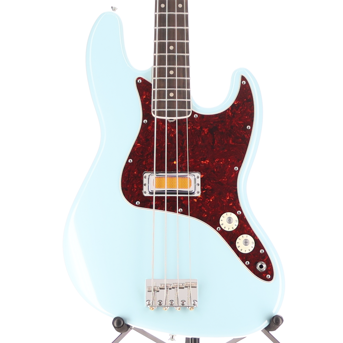Fender Gold Foil Jazz Bass, Ebony Fingerboard, Sonic Blue (O12) (09859)
