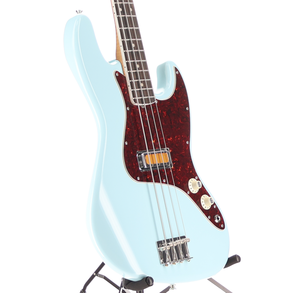 Fender Gold Foil Jazz Bass, Ebony Fingerboard, Sonic Blue (O12) (09859)