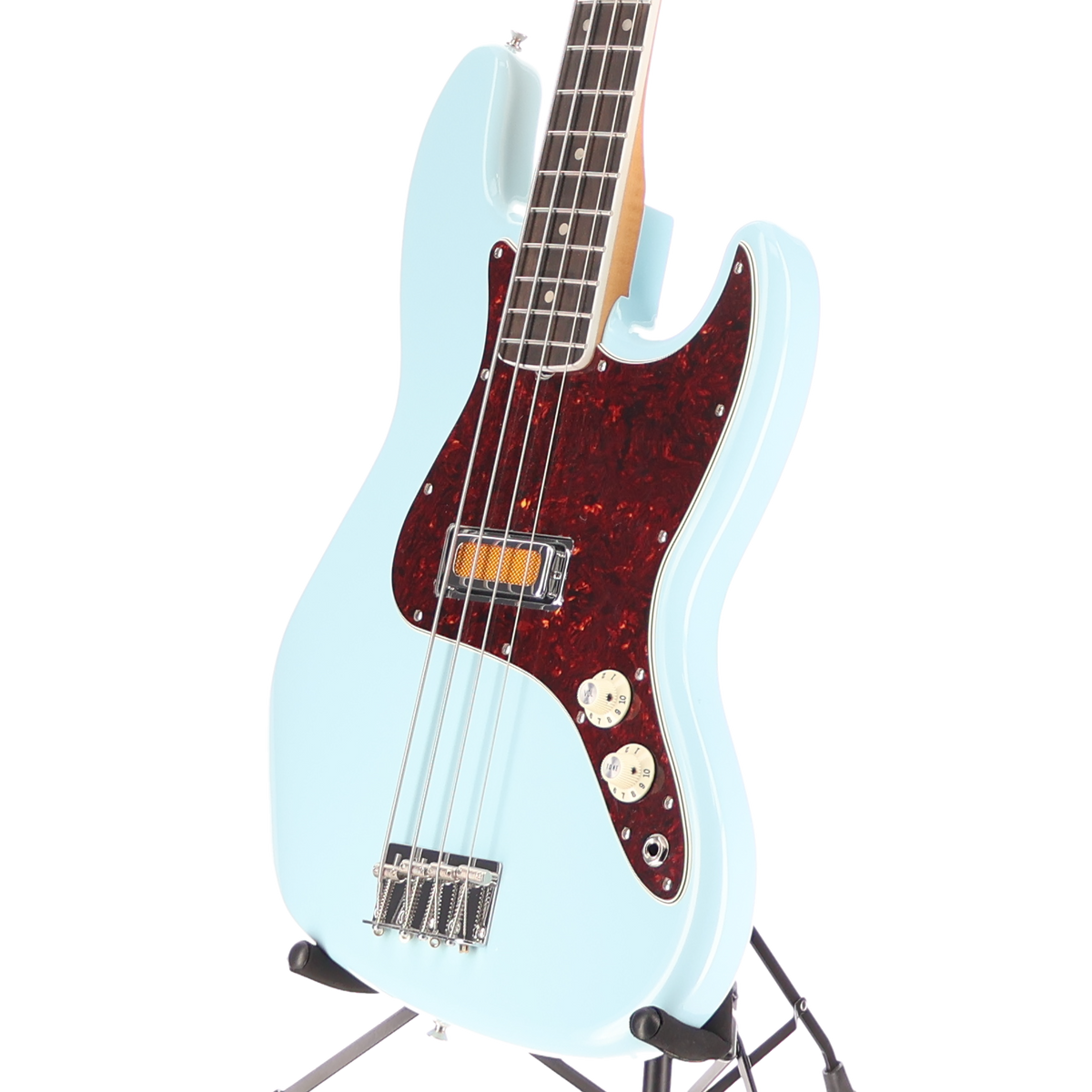 Fender Gold Foil Jazz Bass, Ebony Fingerboard, Sonic Blue (O12) (09859)