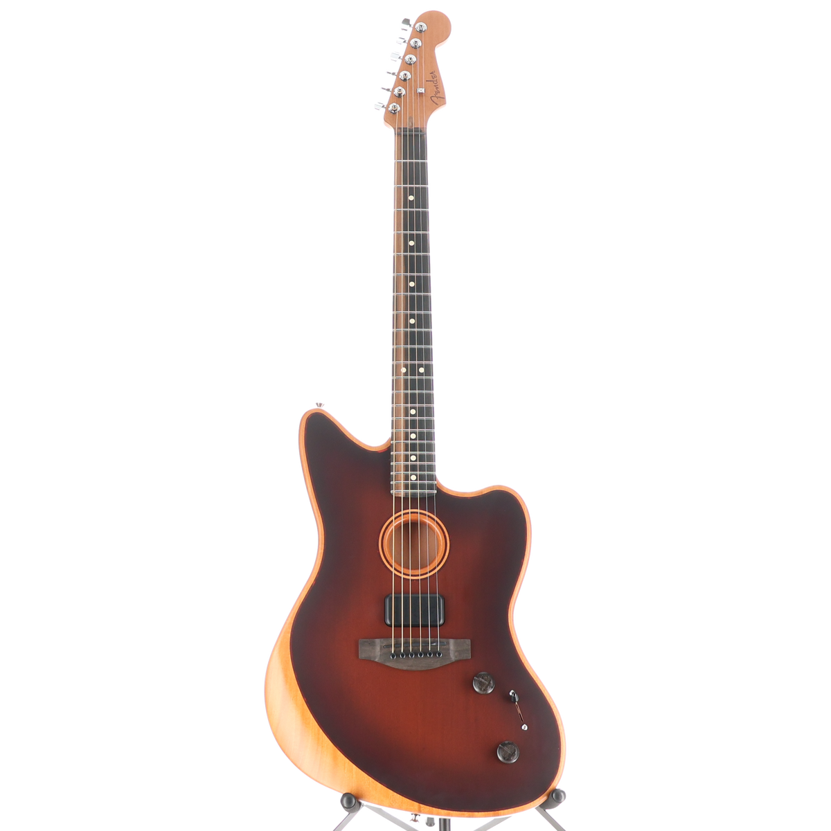 Fender American Acoustasonic Jazzmaster All-Mahogany, Ebony Fingerboard, Bourbon Burst (I5) (3019A)