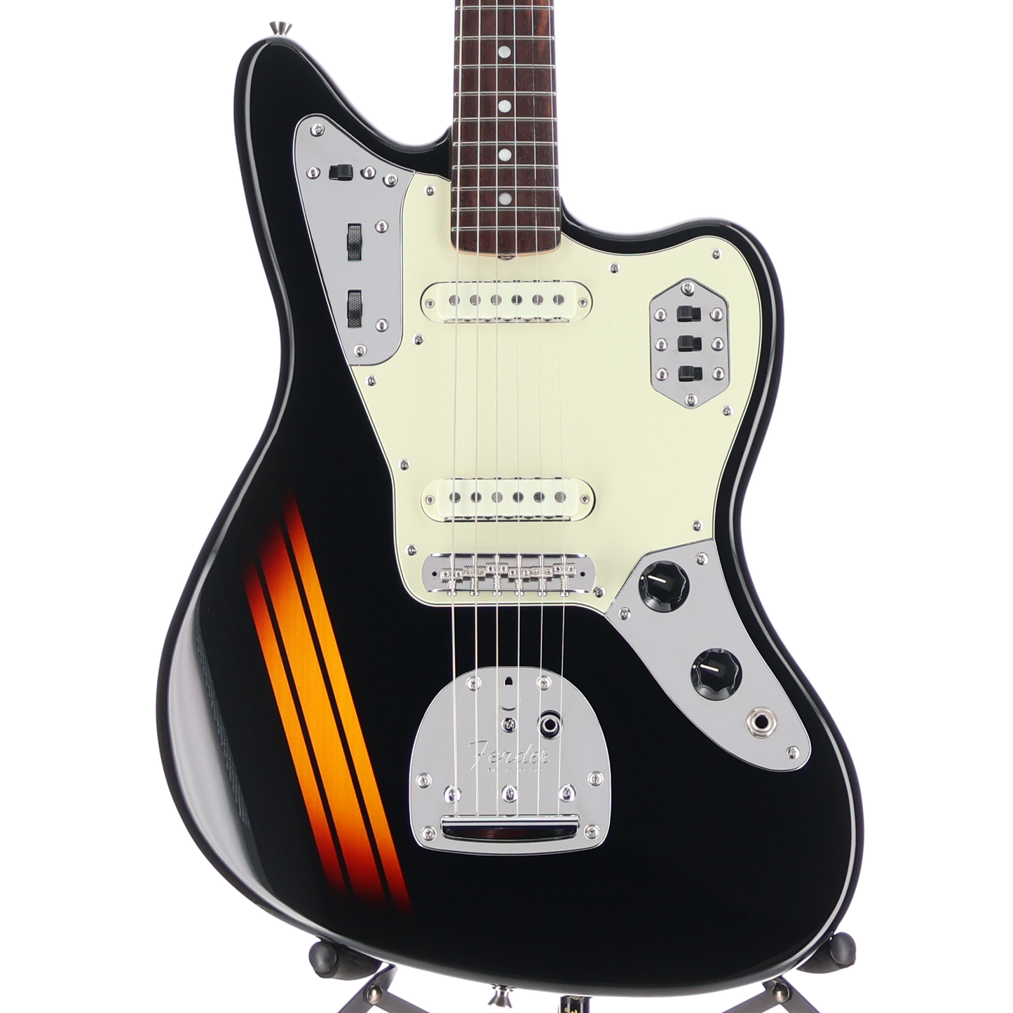 Fender Made in Japan Traditional 2025 Collection, 60s Jaguar, Rosewood Fingerboard, Competition Black / 3-Color Sunburst (S6) (04327)