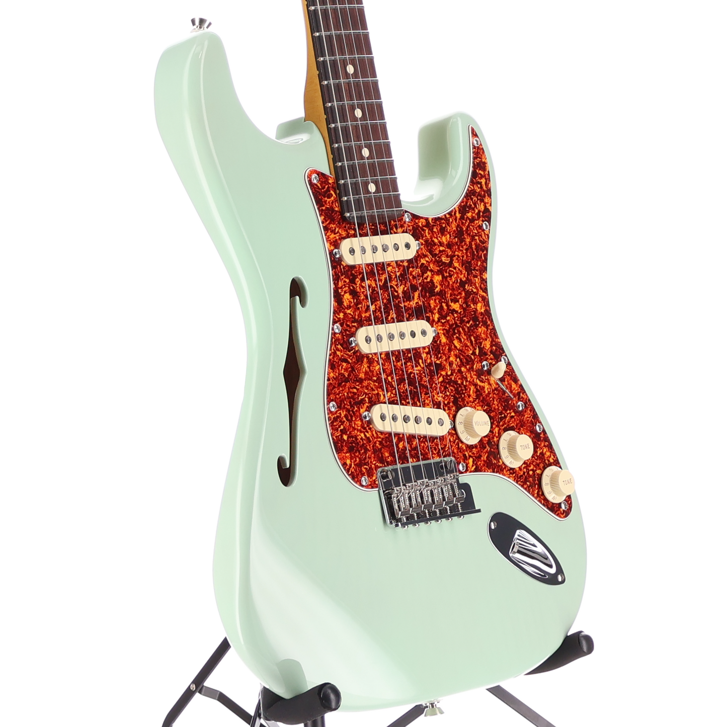 Fender American Professional II Stratocaster Thinline, Rosewood Fingerboard, Transparent Surf Green (P1) (23351)