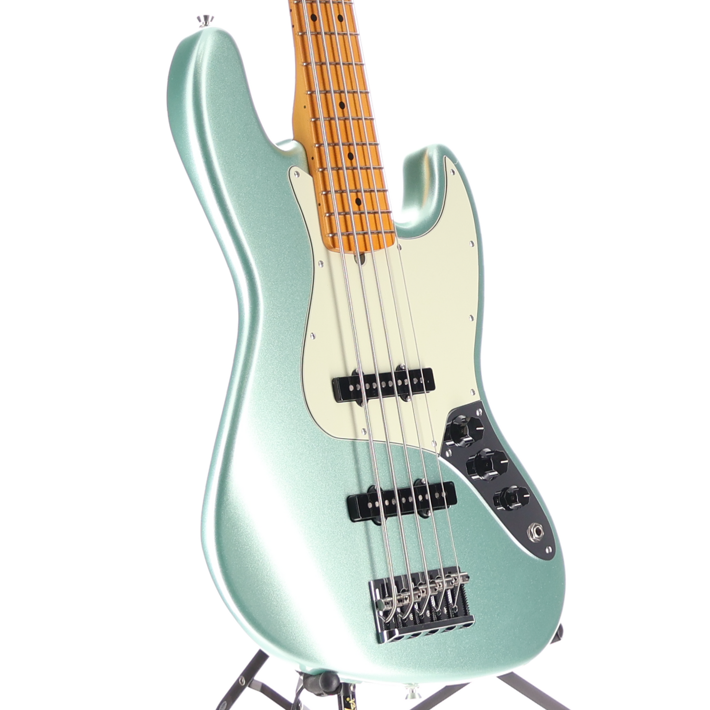 Fender American Professional II Jazz Bass V, Maple Fingerboard, Mystic Surf Green (J10) (06699)