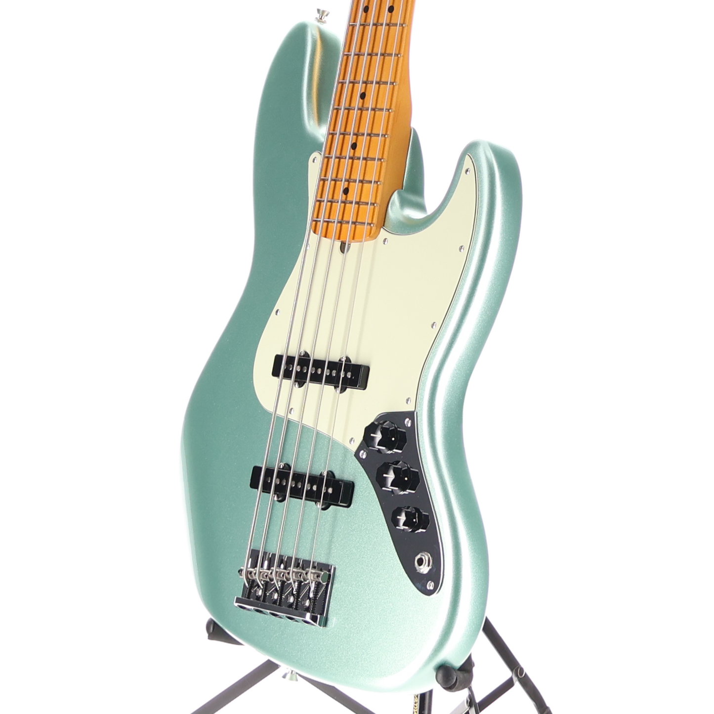 Fender American Professional II Jazz Bass V, Maple Fingerboard, Mystic Surf Green (J10) (06699)