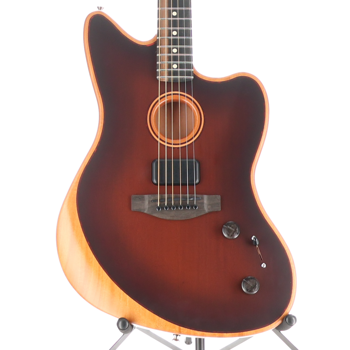 Fender American Acoustasonic Jazzmaster All-Mahogany, Ebony Fingerboard, Bourbon Burst (I5) (3019A)
